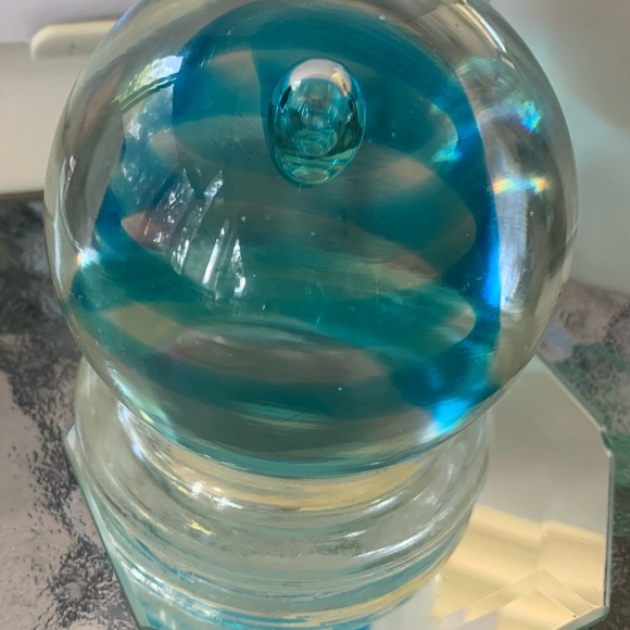 Art Glass “Swirl ‘Blue” Paperweight - Picture 6 of 10